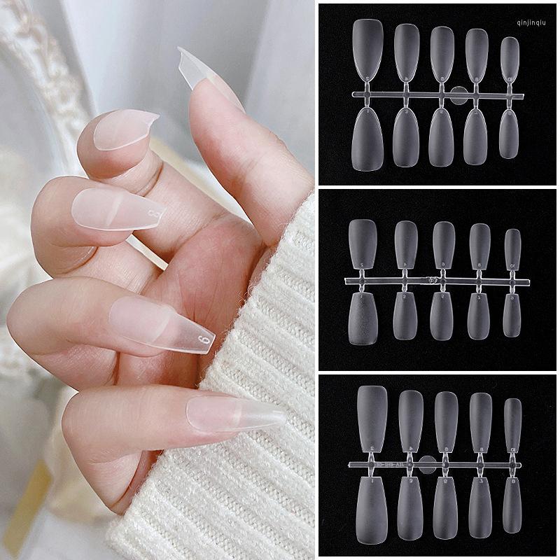 

Nail Art Kits 100pcs Frosted Extension Tips False Full Half Nails DIY Fake