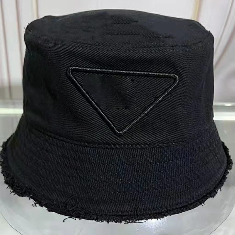 Designer Frayed Bucket Hats Caps for Mens Womens Tassels Embroidery Cotton Bonnets Fashion Luxury Sun Protection Summer Beach Vacation Getaway Headw