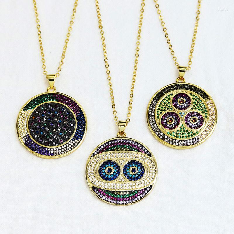 

Chains 5 Pcs Robot Eyes Pendant Neckalce Zircon Necklace Fashion Jewelry 52237