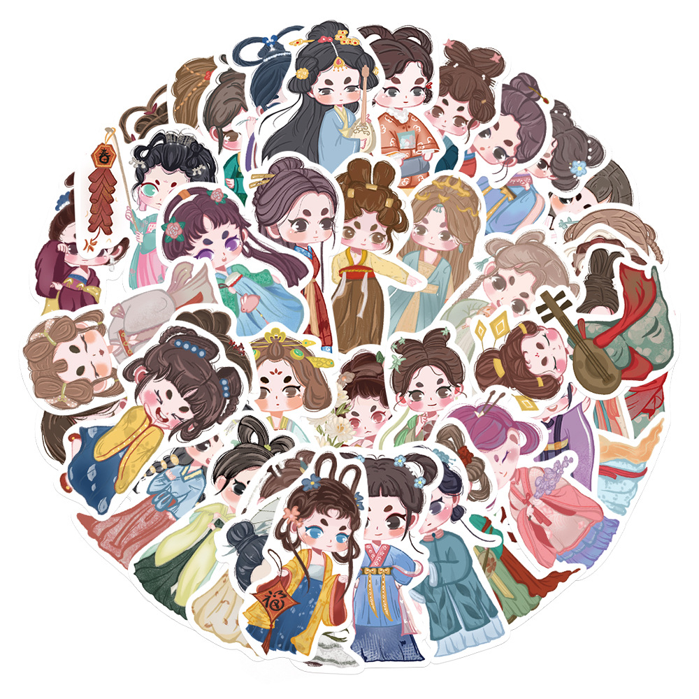 

40PCS Ancient Costume Graffiti Stickers For Skateboard Car Laptop Fridge Helmet Stickers Ipad Bicycle Bike Motorcycle PS4 Notebook Guitar DIY Pvc Decals, Multi colors