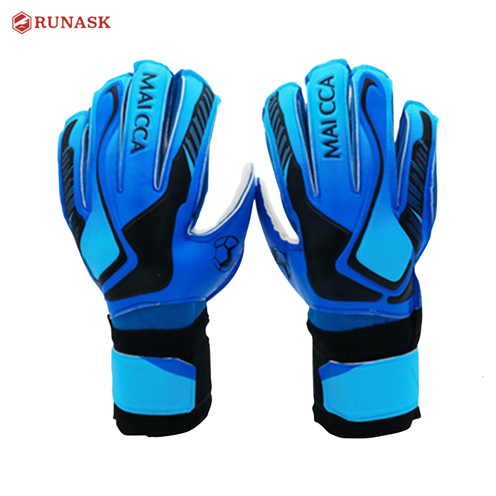 

Sports Gloves Professional Adult Children Outdoor Football Handguard Sports Gloves Goalkeeper NonSlip WearResistant Football Training Gloves 230227, Blue