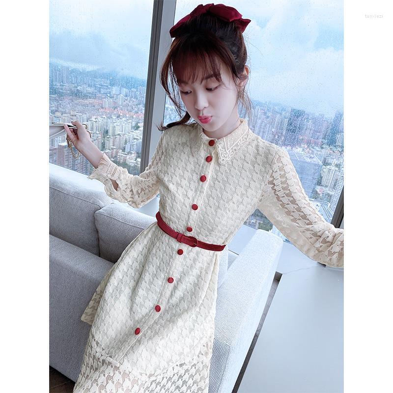 

Casual Dresses Women Spring Autumn Elegant Lace Dress Long Sleeve High Quality Fashion Party Robe Femme Vintage Vestidos E303, Xing
