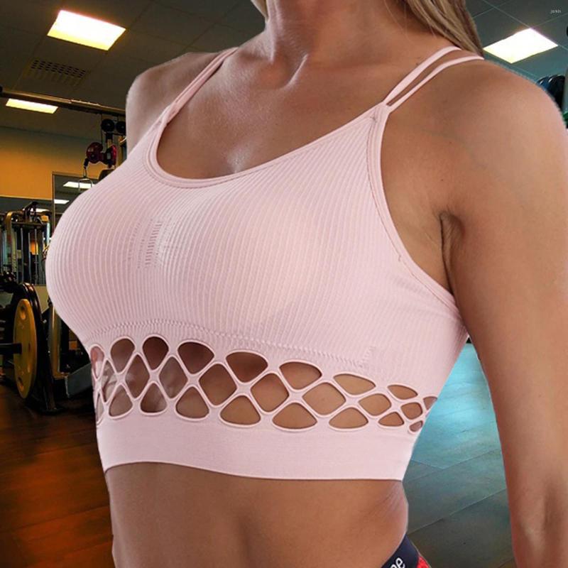 

Camisoles & Tanks No Bra Full Support Women Sports Bras Cross Straps Cotton Striped Fitness Top Yoga Crop White For Girls 10-12, Beige