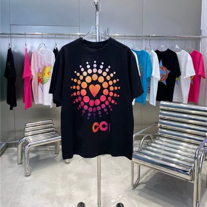 

mens t shirts men shirt designer t shirt outdoor pure cotton tees printing round-neck short-sleeved casual sports sweatshirt Luxurious couples same clothing 23Ry23