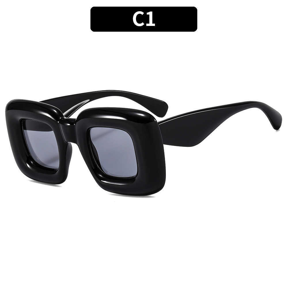 

new bubble expansion sunglasses funny square show street photo sunglasses With box