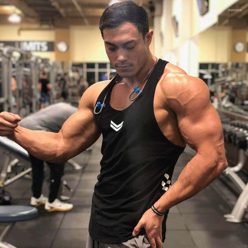 

Men's Tank Tops Brand Gyms Clothing Fitness Muscle Men Tight Top Mens Bodybuilding Stringers Workout Singlet Sleeveless Shirt, Black