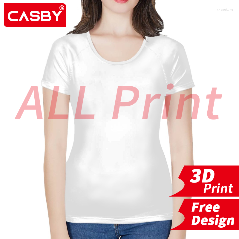 

Women' T Shirts Summer Personalized White Shirt Harajuku Women Top Female Tshirt 3D Print Custom Logo All Design DIY Free, Bv