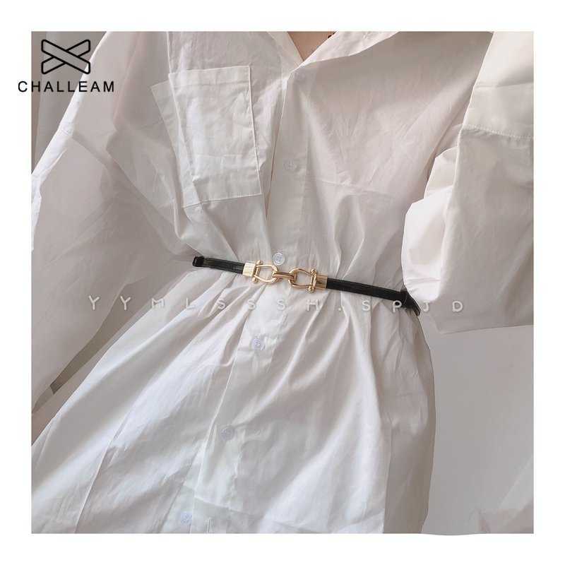 

Belts Adjustable PU Leather Ladies Dress Belts Skinny Thin Women Waist Belts Strap Gold Color Buckle Female Belts pasek damski x243 Z0223, Black