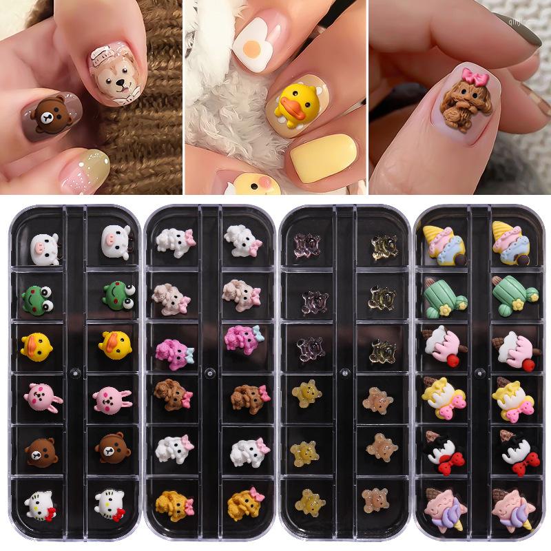 

Nail Art Decorations MingLee Cartoon Pink Kawaii Charms 3D Cute Resin Rhinestones Decoration Manicure Accessories Supplies