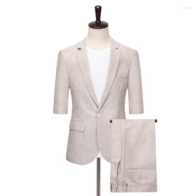 

Men's Suits Classic Men's Summer Casual 2023 High-end Customized Pure Color Slim Business Formal Wear High Quality Tuxedo / 2 Pieces, Black