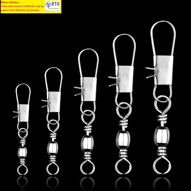 

F2001 500pcslot Rolling Barrel Fishing Swivel Black Nickle Hook Line Connector Fishing Tackle Accessories