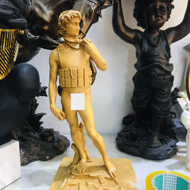 

New stock Banksy Banks David Banksy David industrial style portrait sculpture decoration home exquisite gift 22 * 44H