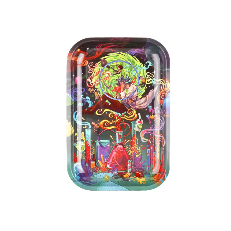 

18*14cm Smoking Accessories Cartoon Tinplate Rolling Tray Metal Cigarette Tobacco Plate for Herb Handroller Grinder