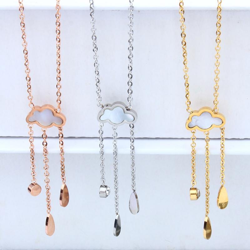 

Chains Stainless Steel Necklace Chain Fashion Cute Female Pendant Jewelry Silver Colour Friend JewelryChains