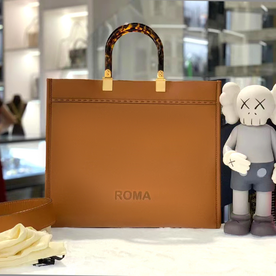 

large fend sunshine handbags Womens classic tote Bags Crossbody Leather basket Luxury Designer Shoulder mens fashion super weekend purses Top quality Shopping, Black