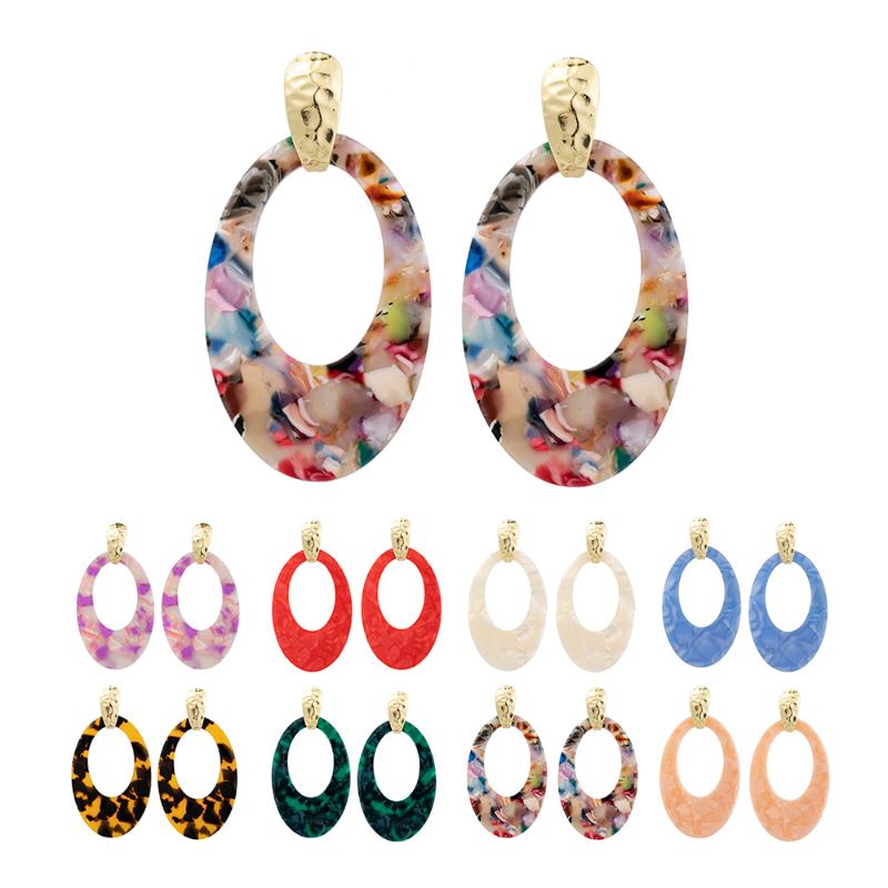 

Dangle Earrings & Chandelier Fashion Earring Colorful Acetate Jewelry Tortoiseshell Women's Geometry Flamenco Accessories WholesaleDangl