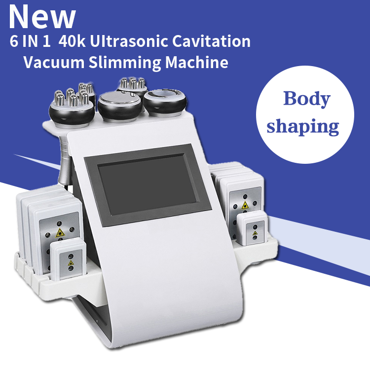 

beauty items 6 In 1 lipo laser Monopolar ultrasound Rf 40k Cavitation Vacuum Machine 80k Cellulite Removal body slimming Ultrasonic Cavitation