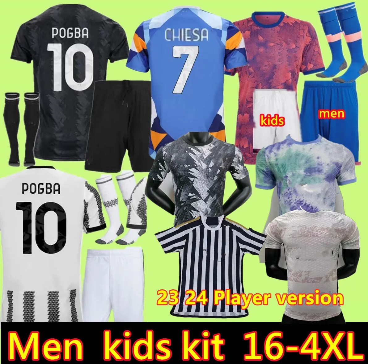 

Adult Kids 22 23 24 POGBA Soccer Jerseys DI MARIA BONUCCI BREMER DANILO 2022 2023 CHIESA VLAHOVIC McKENNIE PELLEGRINI Mens Football Shirts Kids Kit 3XL 4XL