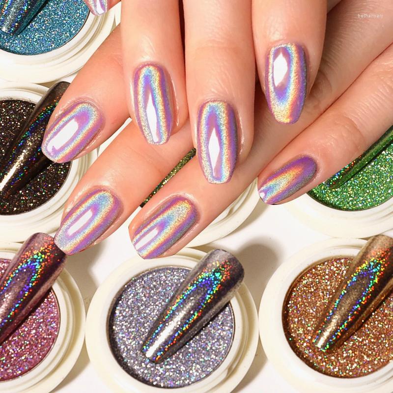 

Nail Glitter 6 Color Solid Laser Powder For Art Decorations Holographic Nails Dust DIY Manicure Design