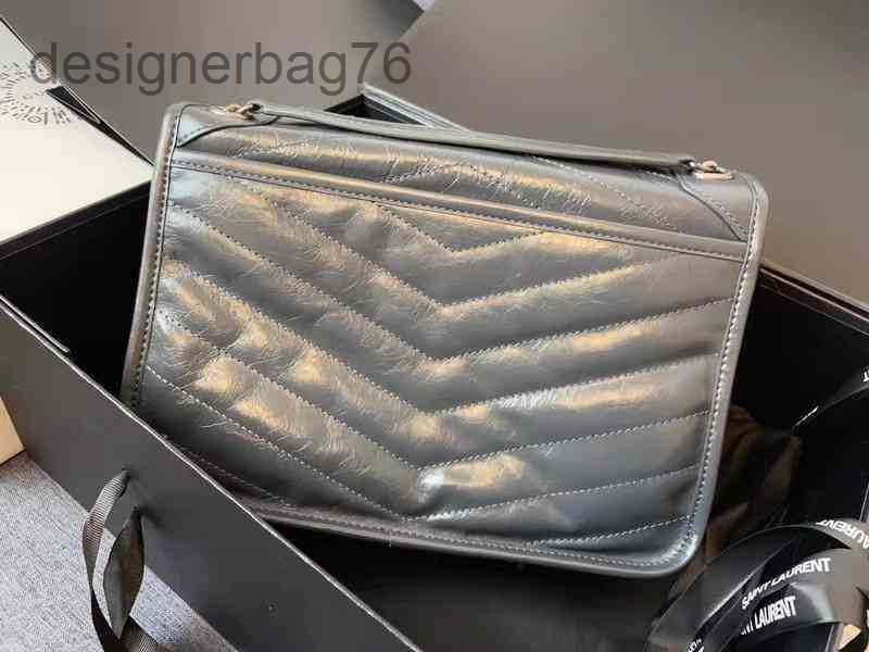 

outlet Handbag Paris Designer Brand Luxury Chain Hands Tassel Shoulder Bag Siant Lourent Manhattan Niki Women's Trendy Leather Retro Versatile Lady IJU4, Dark green 28cm