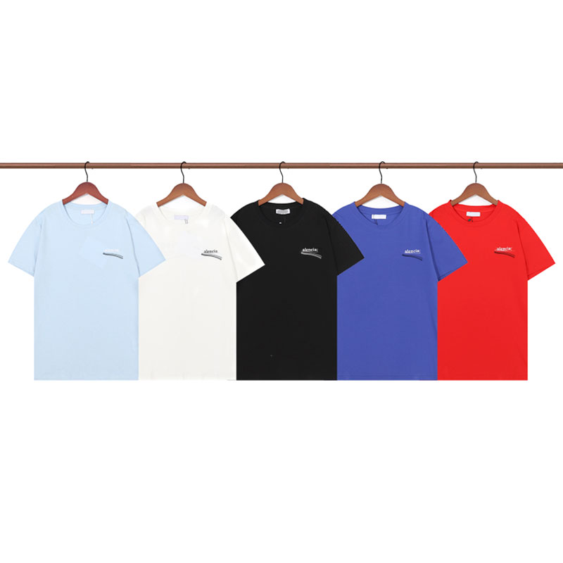 

Unisex Tees Fashion Summer Short Sleeve T-shirts Men Designer Letter Print Blend Cotton Breathable Tops, Red