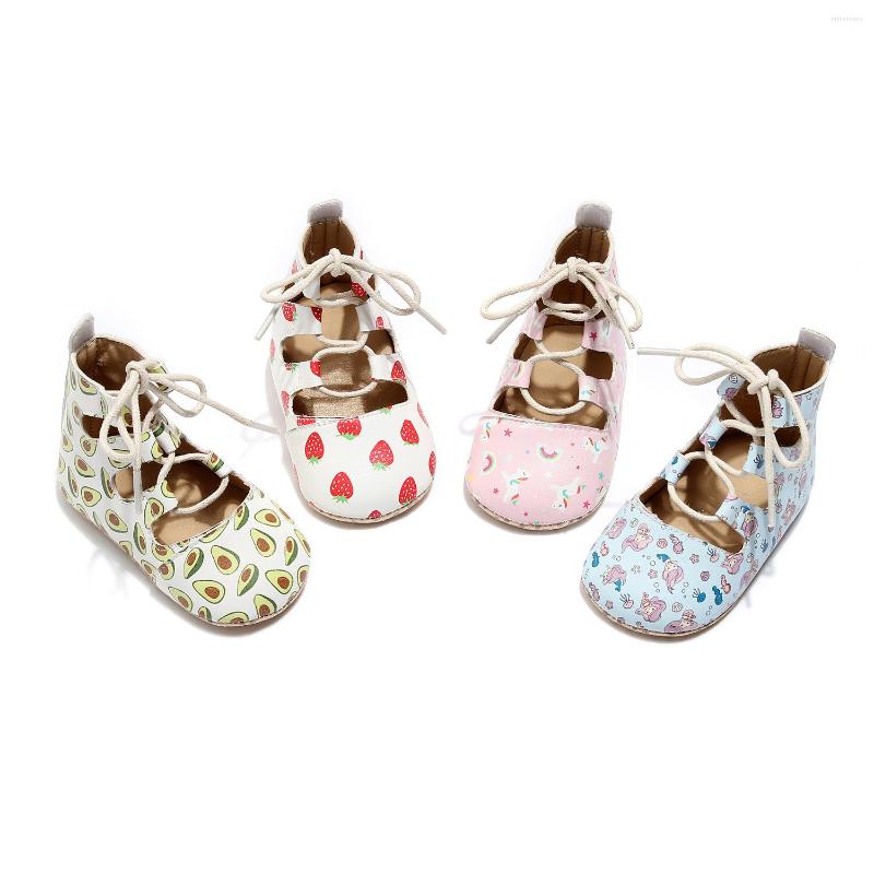 

First Walkers Spring Autumn Fashion Roman Baby Moccasins Lace Girls Princess Shoes Soft Sole Toddler Crib, Flower