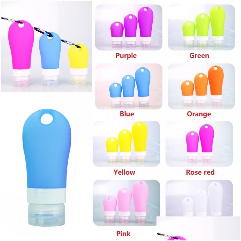 

Cosmetic Organizer 38Ml 60Ml 90Ml Portable Sile Filling Bottle Travel Men Women Shampoo Bath Tourism Cosmetics Silica Gel Pocket Dro Dhnex