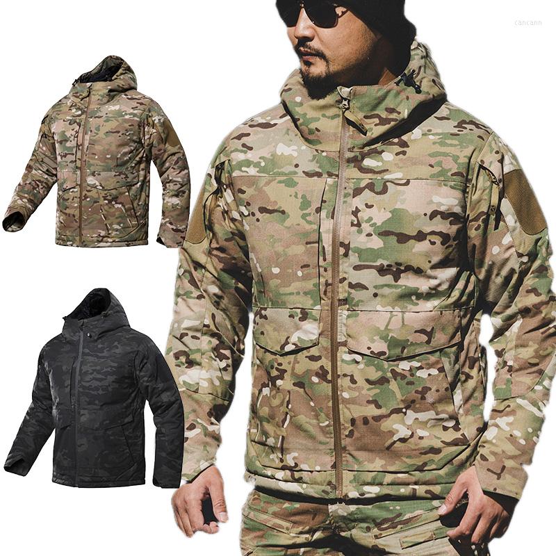 

Hunting Jackets M65 Military Tactical Jacket Men' Waterproof Windbreaker Hoodie Sports Multi Pocket, Black