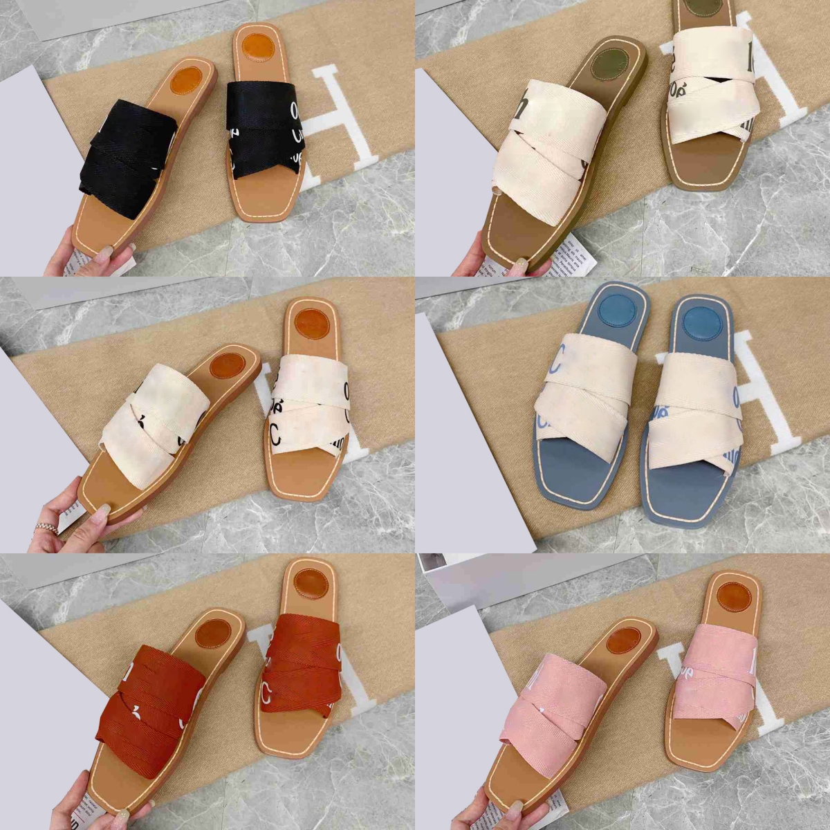 

slides designer slippers sliders slipper Woody flatmule sandals women outdoor shoes pantoufle Shoes while creamy lilac hazy green pink tea, 9.