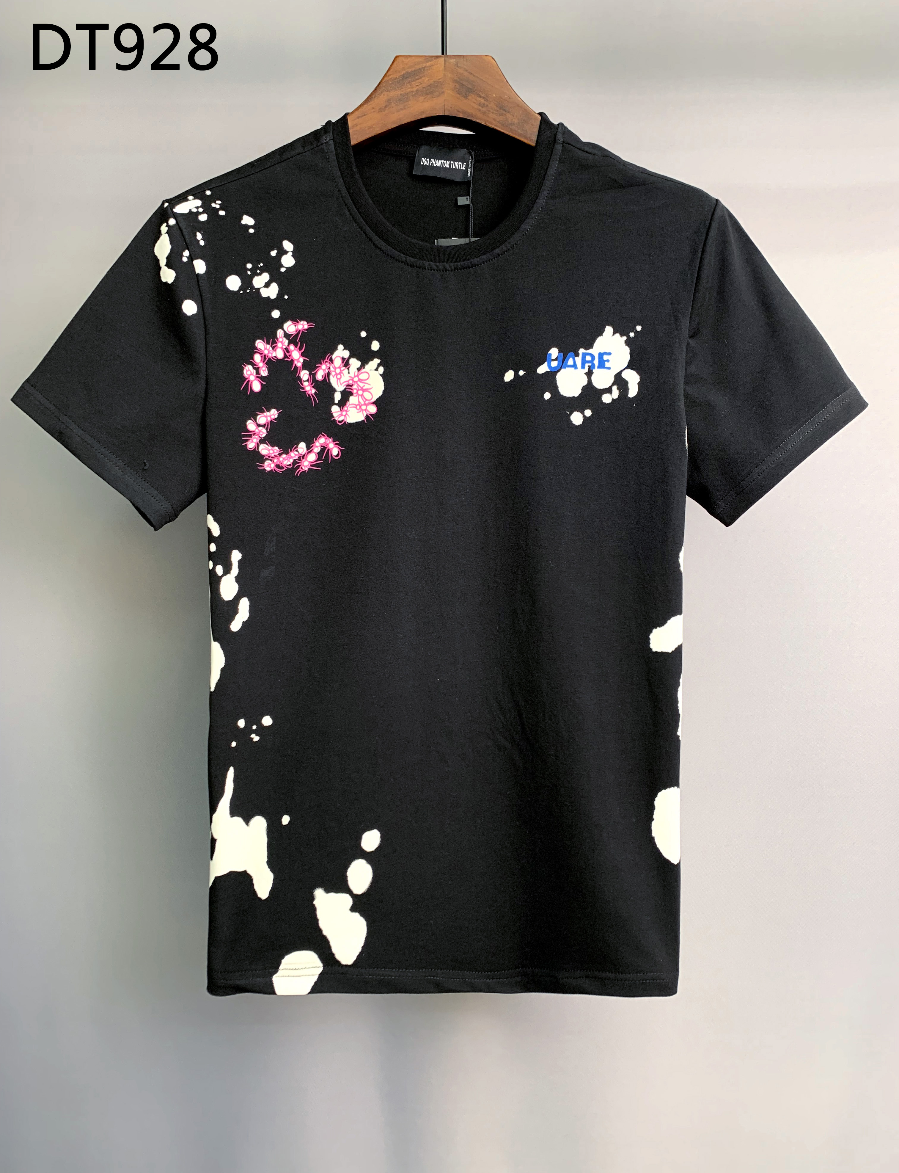 DSQ PHANTOM TURTLE Men's T-Shirts Mens Designer T Shirts Black White Back Cool T-shirt Men Summer Italian Fashion Casual Street T-shirt Tops Pl
