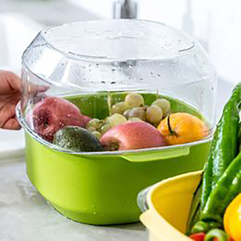

Household Kitchen Tools Pourers Double Layer Multifunctional Wash Basin Fruit Vegetable Plastic Drain Basket Wholesale by manufacturer