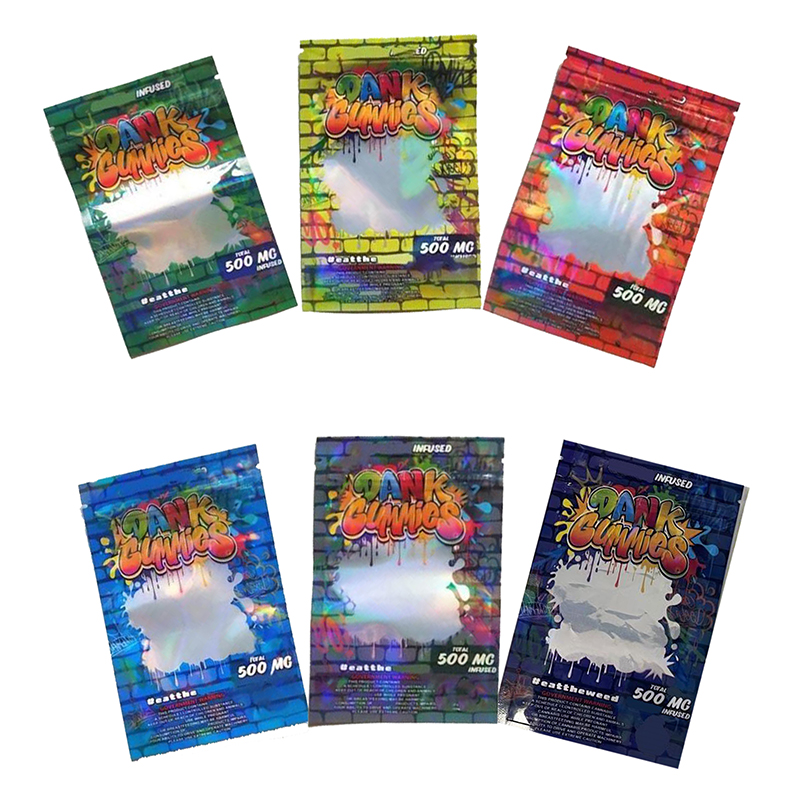 

Dank Gummies Mylar Bag food candy Package bags Smell Proof stand up pouch wholesale
