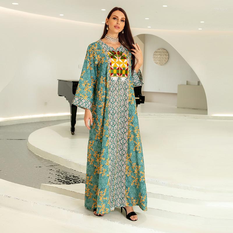 

Ethnic Clothing Embroidery Dubai Turkey Cotton Abaya For Muslim Women 2023 Jacquard Under Femme Saudi Arabia Evening Dress Kaftan Moroccan