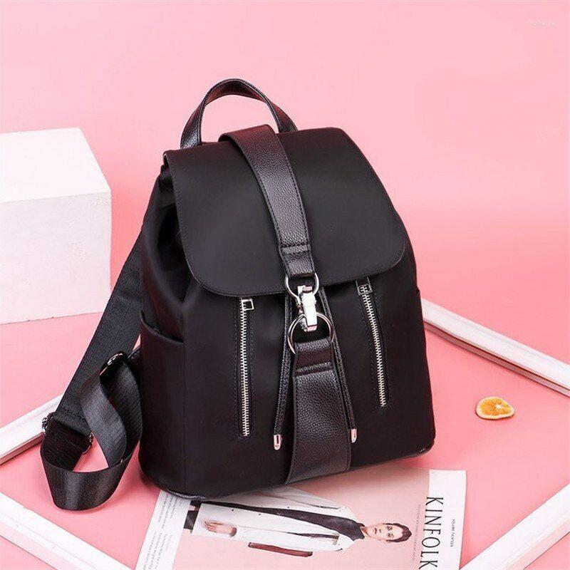 

Backpack Women's PU Female Streetwear Lady Rucksack Ring Zipper School Modern Men Women Backpacks Aesthetic Bags, Picture shown