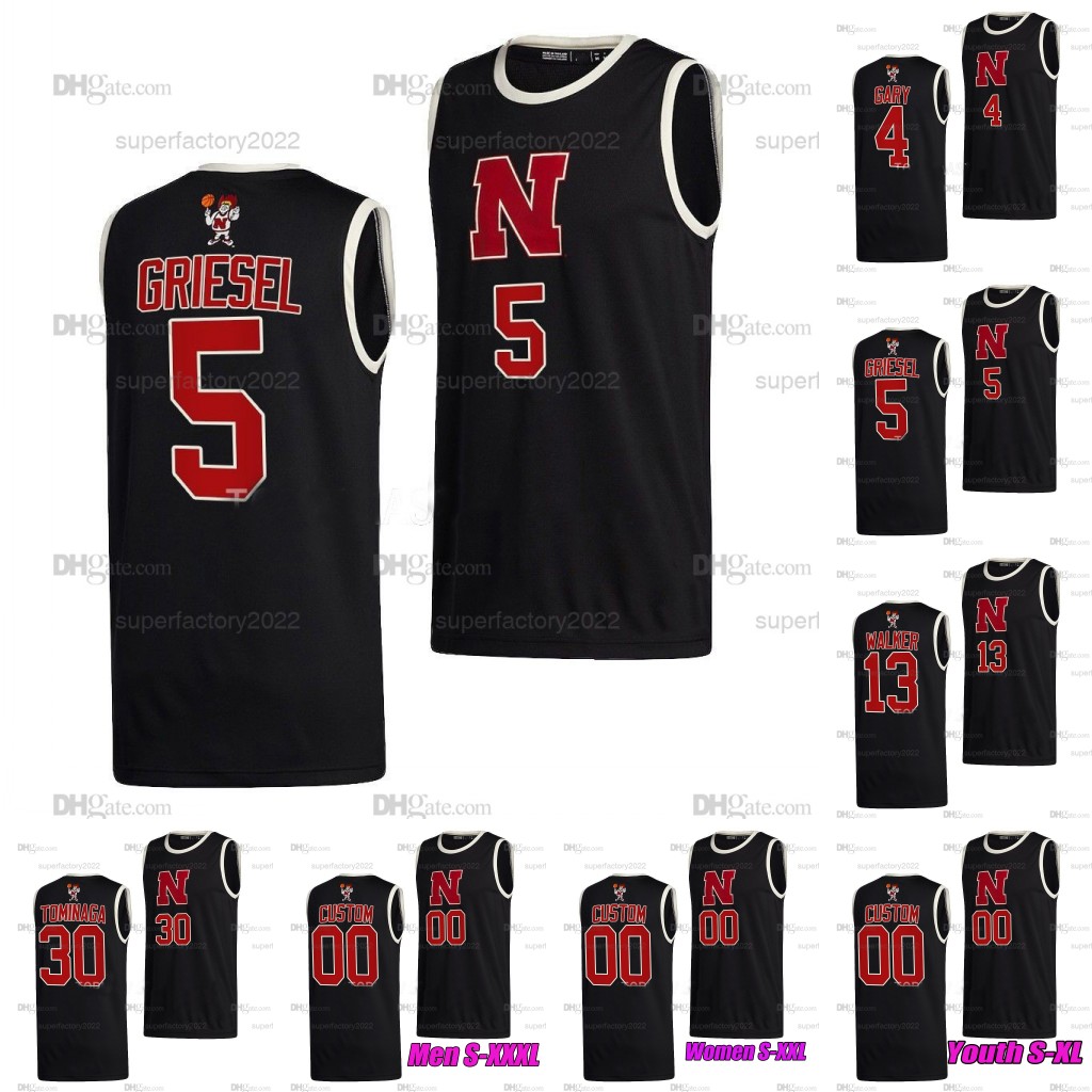 

Custom College Basketball jersey 2023 NCAA Nebraska Cornhuskers 4 Juwan Gary 5 Sam Griesel 13 Derrick Walker 30 Keisei Tominaga