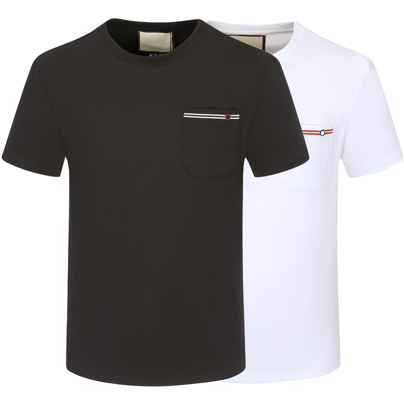 

Designer Men's T-Shirts Short Sleeve 100% Cotton Shirts Man Tees Tops Simple LOGO Embroidery Performance Shirts Spring Summer Casual T Shirt T-Shirt Tee Top for Mens, White