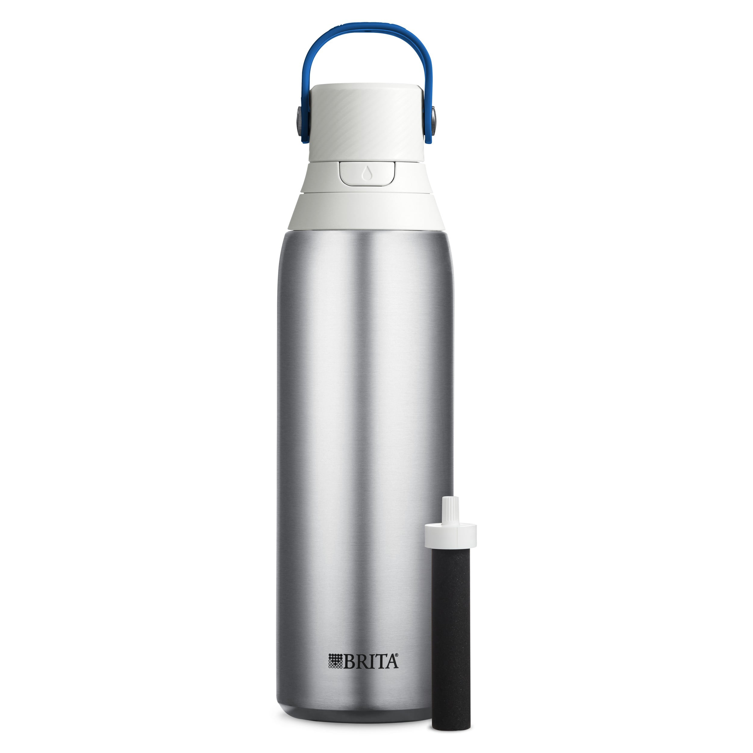 

Brita Premium Stainless Steel Leak Proof Filtered Water Bottle Silver 20 oz 36391