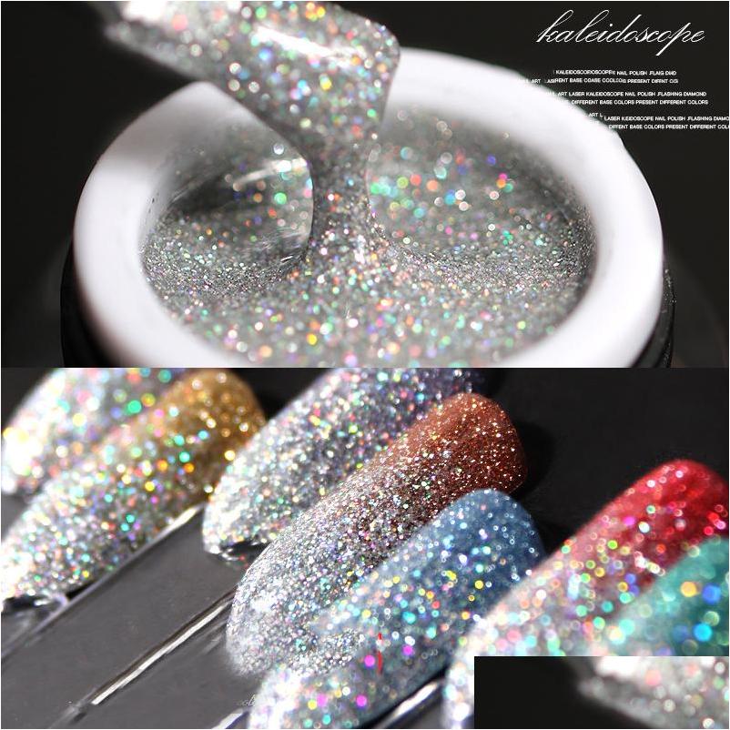 

Nail Gel Laser Kaleidoscope Polish Supper Flash Reflective Symphony Diamond Broken Uv Led Universal Gels Drop Delivery Health Beauty Dhupx, Multi