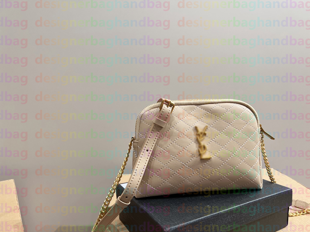 

Women Gaby chain Shell bags Cross Body Fashion Shopping Satchels bag bottegas Hardware inlaid messenger bags leather hobo handbag Luxury designer purses wallet, White