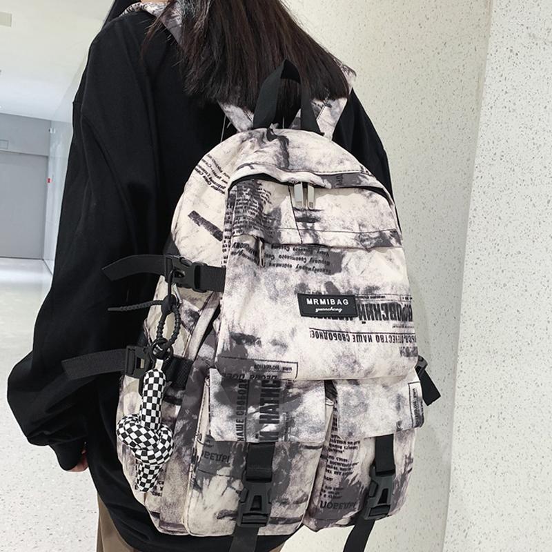 

Backpack Men 2023 Student Bookbag Graffiti Travel Mochila Schoolbag For Girls Laptop Rucksack High School High-capacity Knapsack, Black