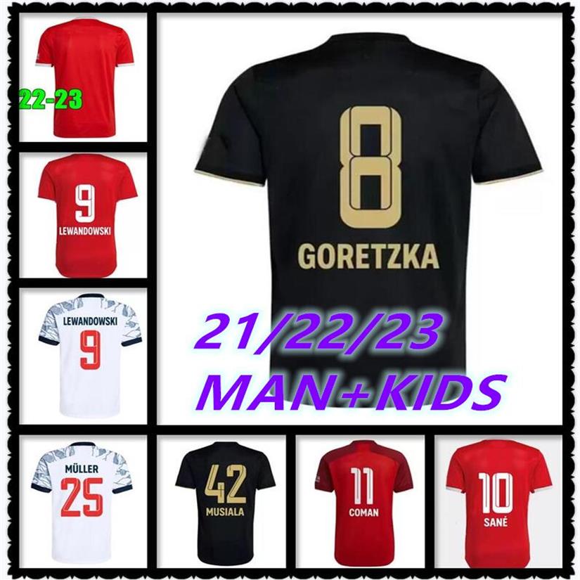 

LEWANDOWSKI soccer jerseys 21 22 23 SANE GNABRY COMAN MULLER DAVIES BAYERN KIMMICH football shirts Men Kids kit 2021 2022 2023 uni226g, 21/22 768