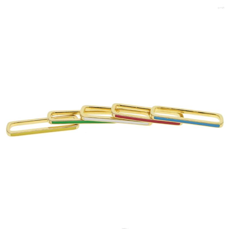 

Backs Earrings Enamel Colorful Clip On Earring Gold Color 5 Colors No Pierced Girl Women Earbone Cuff Fashion
