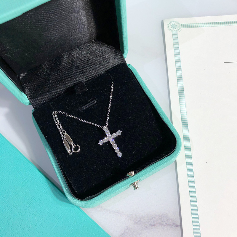 

Designer Necklace Luxury Necklace Designer Jewelry Party Letter Cross Diamond Pendant Necklace Women's Dress Long Chain Jewelry Gift Anniversary Gift very nice