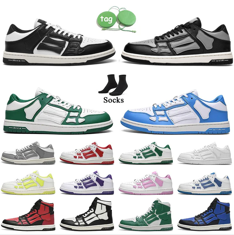 

Skel Top Low Skeleton running shoes women mens Bone Runner designer Loafers sneakers black grey gym red pine green Royal Blue Bred Court Purple Denim sports trainers, C35 light bone 36-44