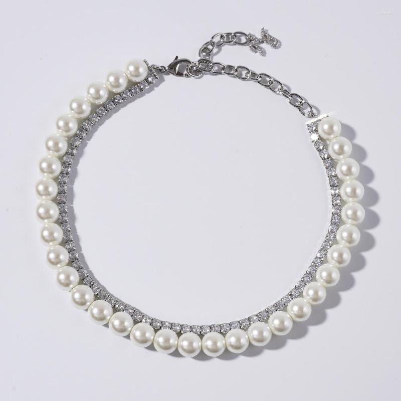 

Choker LONDANY Necklace Spring/Summer 2023 Pearl Zircon Double Collarbone