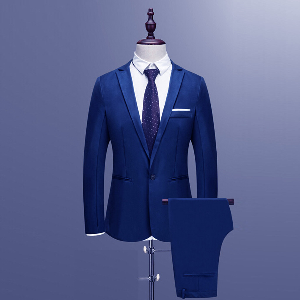 

Men's Suits Blazers 2 Pieces Set Office Meeting Wedding Suit Men Dress Slims Men's Business Suit Jacket Pants Formal Suit Tuxedo Groom Suit 230227, Black