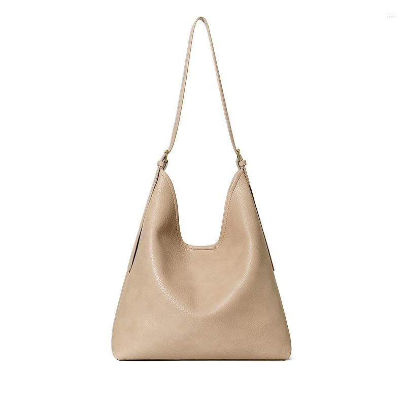 

Evening Bags Fashion PU Leather Woman Luxury Designer Handbags Retro Composite Shoulder For Ladies With Make Up Large Capacity Tote, Beige