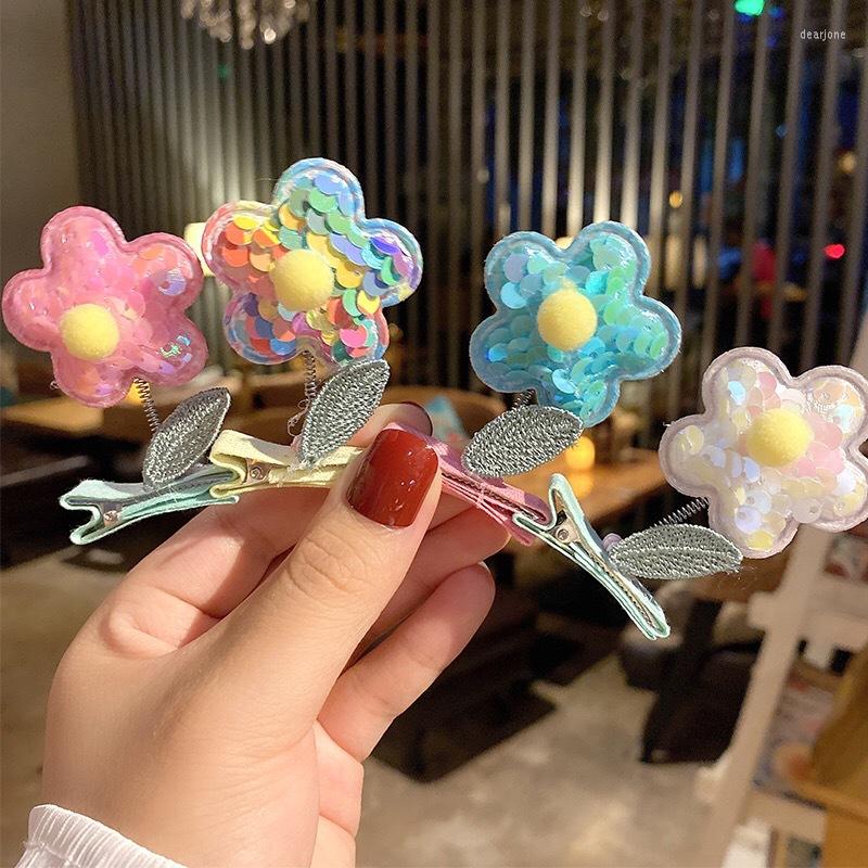 

Hair Accessories Cute 3D Flower Baby Hairpin Creative Cartoon Girls Spring Clip Colorful Children Barrettes