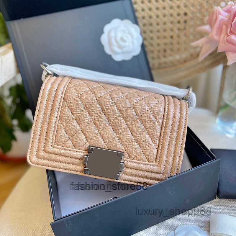 

Messenger Bags chain crossbody bags Claic Caviar Vinatge Bags Calfskin Leather Quilted Aged Silver Hardware Chain Strap Crobody Shoulder Womens Design Flap bags