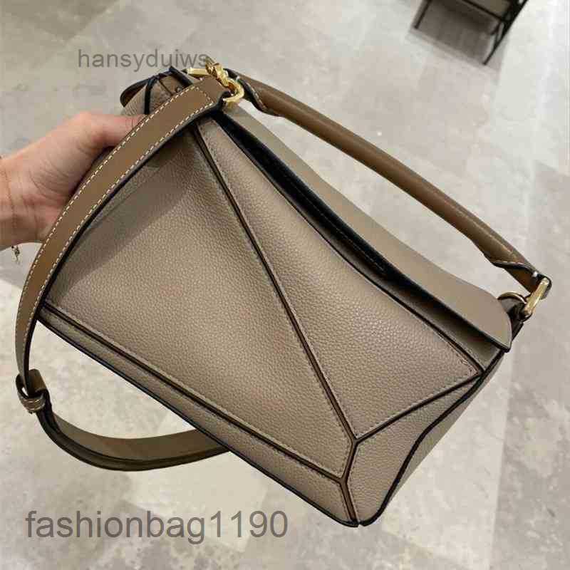 

Leather Mini Woman Bags Fashion Bag Splicing Loews Handbag Fashion Pillow Single Messenger Geometric Des OUBQ